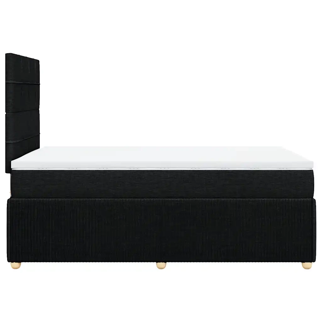 Giroletto a Molle con Materasso Nero 120x200 cm in Tessuto 3294325
