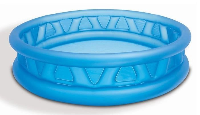 Intex 58431 Triangoli Soft Piscina Gonfiabile per Bambini 188x46 cm 666 L 3 Camere d'Aria 3+ anni colore Blu