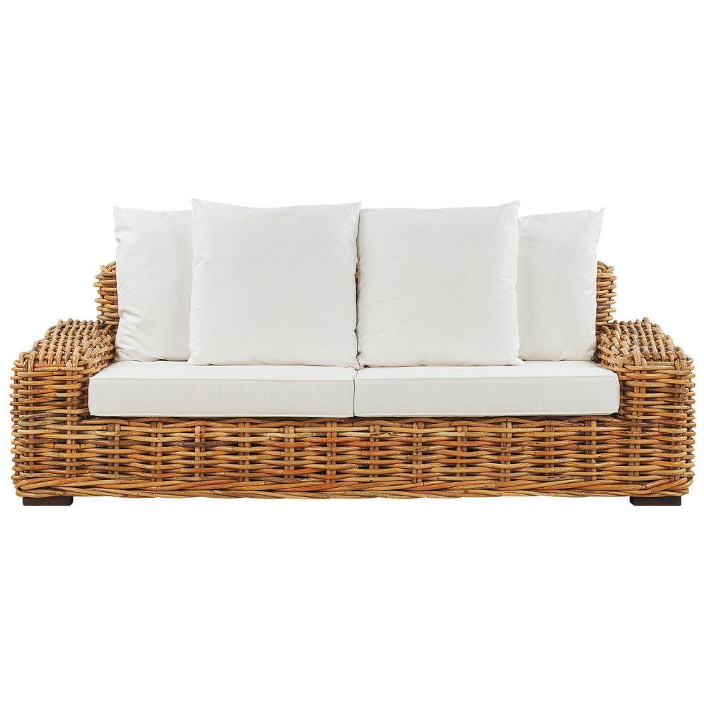 Panca da Giardino in Legno di Acacia Chiaro a 3 Posti 150 cm con Tavolino
