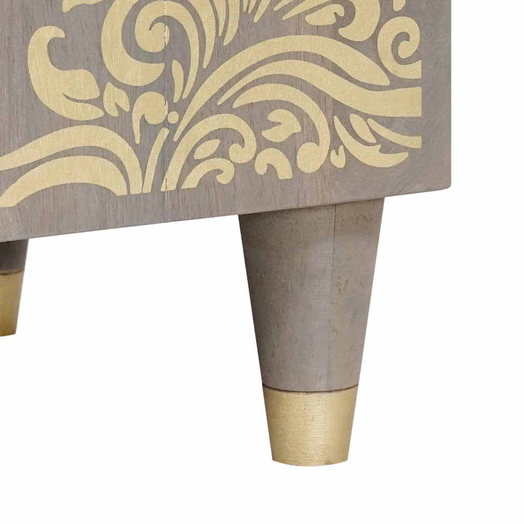 Mobile TV-Credenza TV-Console TV Grigio 80 x 33 x 46 cm Legno di mango massello 298957