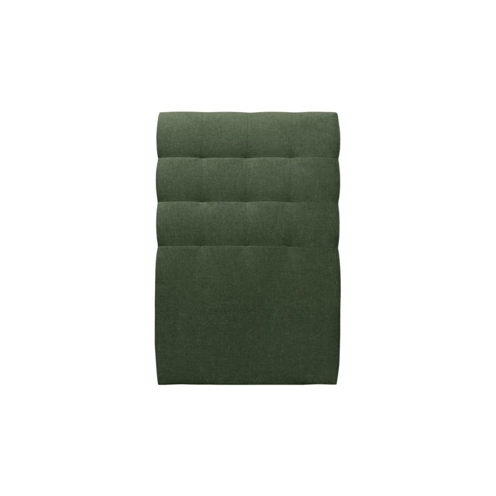 Testiera in tessuto natté verde kaki imbottita L90 cm