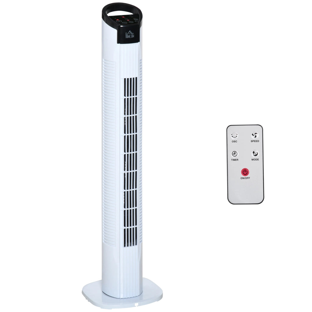 EasyComfort Ventilatore a Colonna con Telecomando Oscillazione 3 Funzioni 3 Velocità