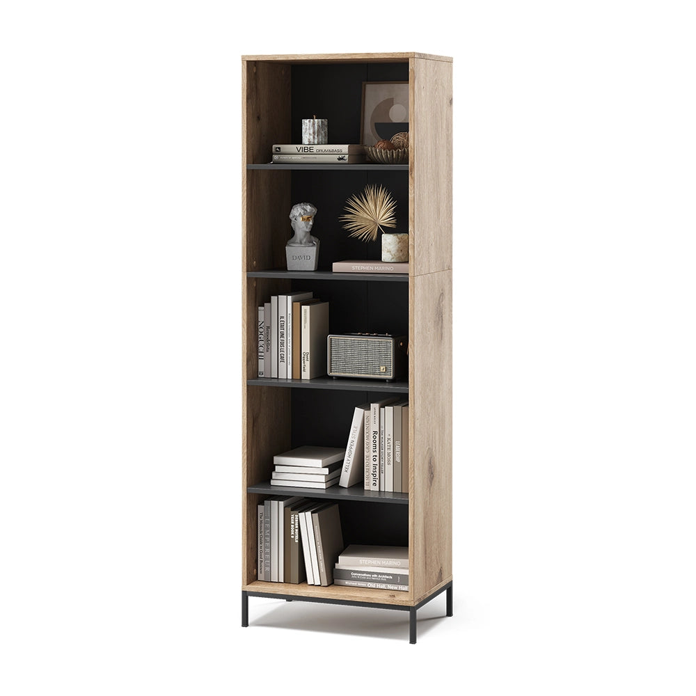 Vicco Libreria Quercia vichinga 60 x 180 cm con 5 scomparti