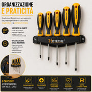 Set 7 cacciaviti con punta magnetica a croce e a taglio giraviti isolati 241106