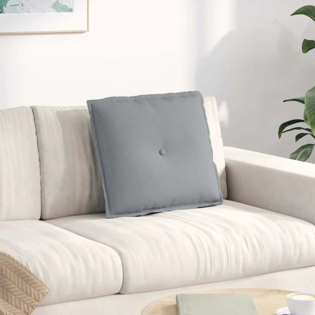 Cuscino per Schiena Grigio chiaro 50 x 19 x 45 cm Tessuto 42014615