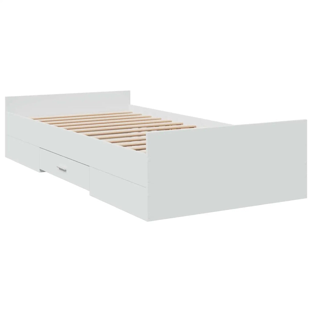 Telaio del letto con storage con cassetto Bianco 80 x 200 cm 3429501