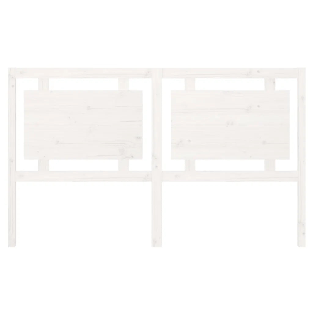 Testiera per Letto Bianca 165,5x4x100 cm Legno Massello di Pino 817951