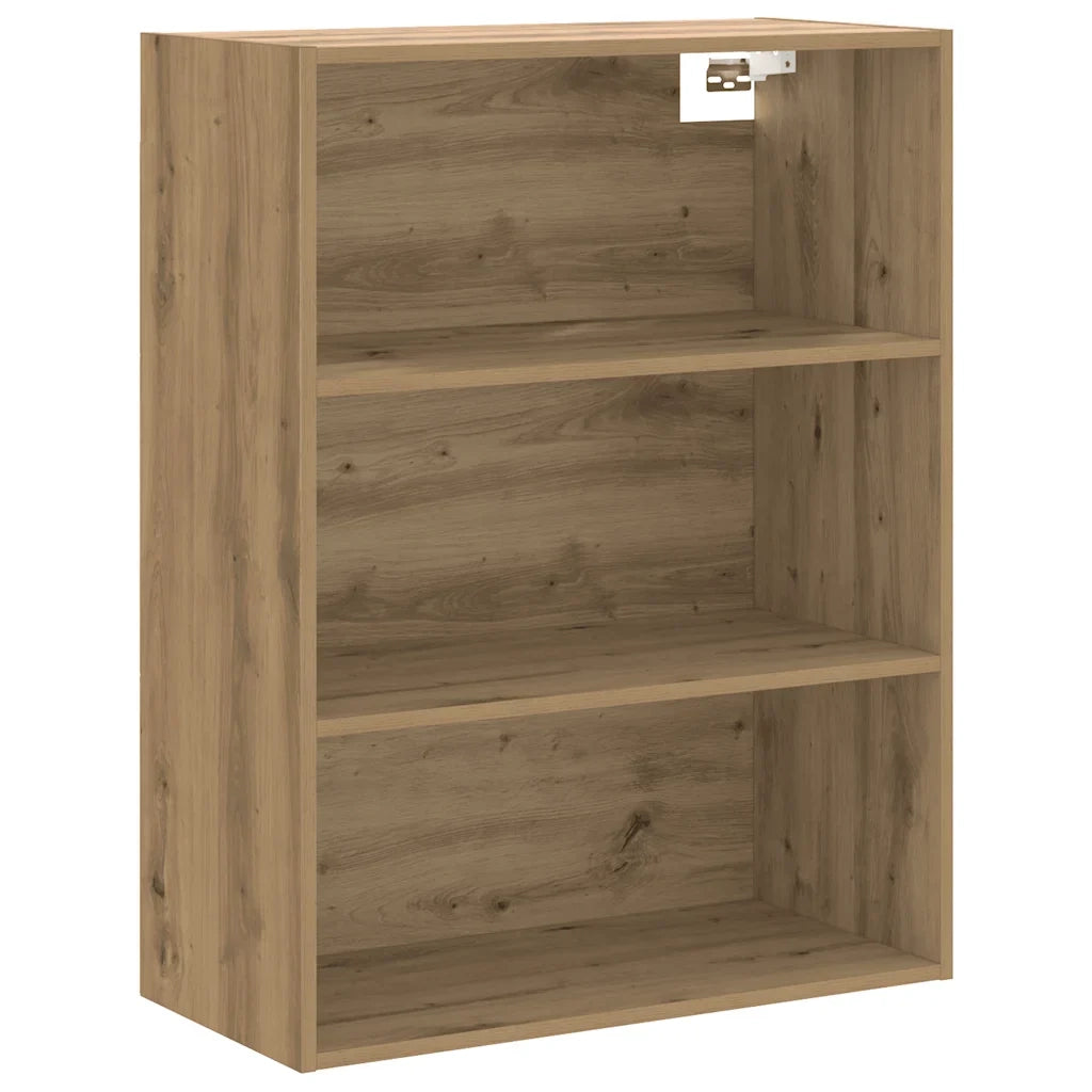 Mobile contenitore moderno a parete 69,5 x 32,5 x 90 cm finitura rovere ingegnerizzato realizzato artigianalmente 02_0051020