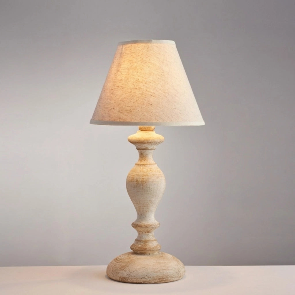 Lumetto Shabby Chic Cascina Bianco Tortora Vintage 1 Luce E14