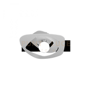 WARPED PLAFONIERA D.50 CM. 1 LUCE BIANCO 1157-PL50-BI
