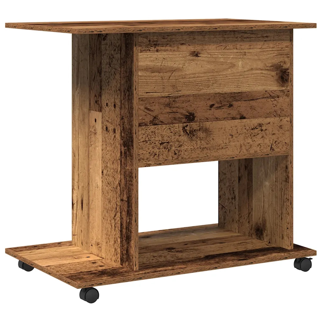 Scrivania da Computer Legno Antico 80x50x75cm Legno Multistrato