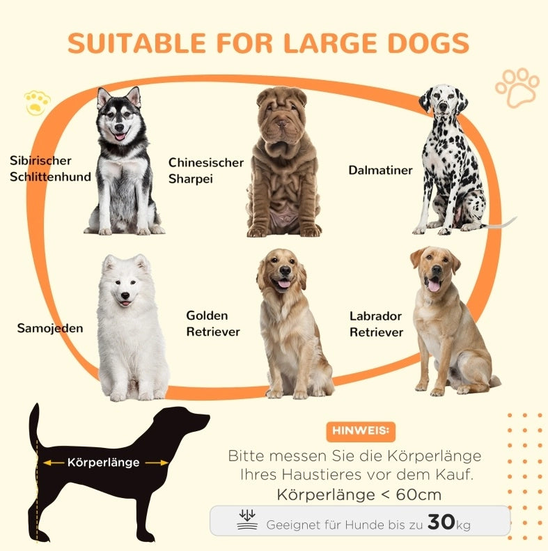 Gabbia per cani multifunzione in noce e nero 98 x 58 x 61 cm