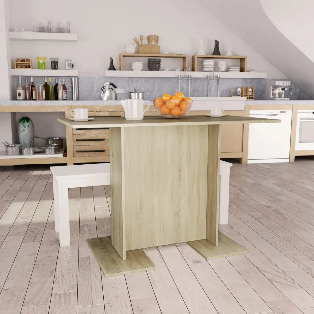 Tavolo da Pranzo | Tavolo da cucina Rovere Sonoma 110x60x75cm in Legno Multistrato