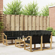 Set di divani da esterno 9 pz Bianco e Nero 3389630