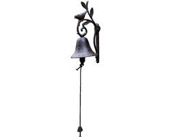 Campana in Ferro Battuto per Giardino e Cortile - Ornamento per Parete Resistenete al Tempo, Facile da Montare e Durevole in Stile Antico