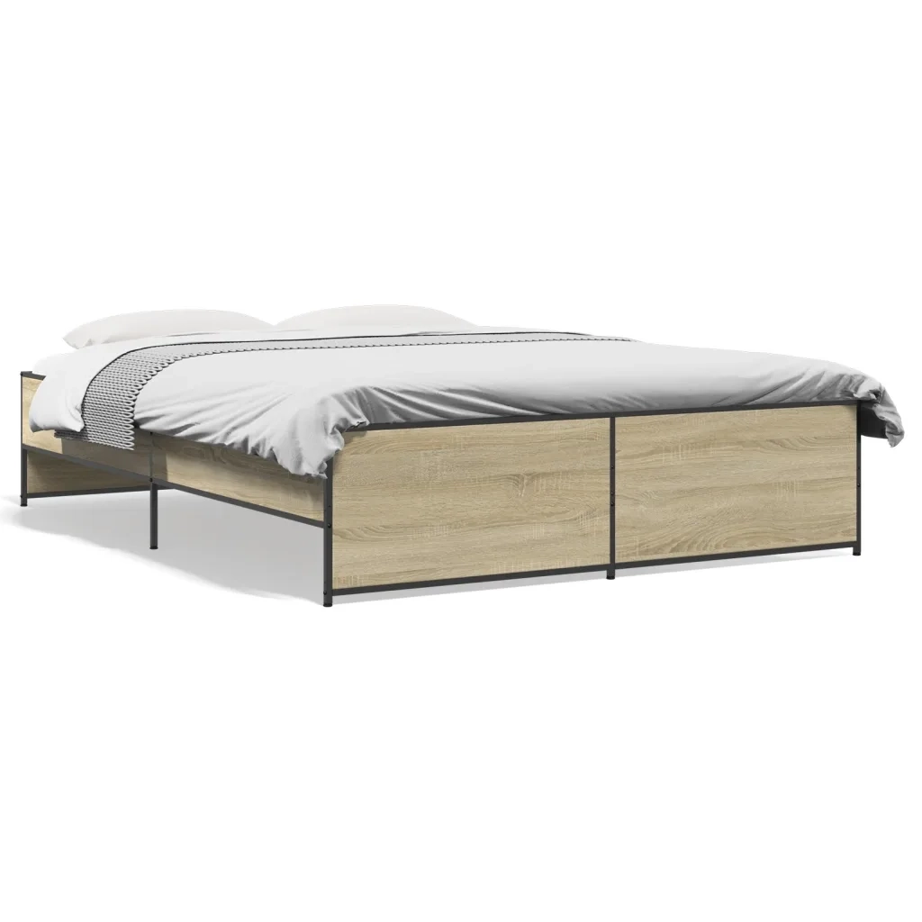 Giroletto Rovere Sonoma 160x200 cm in Legno Multistrato Metallo 3279878
