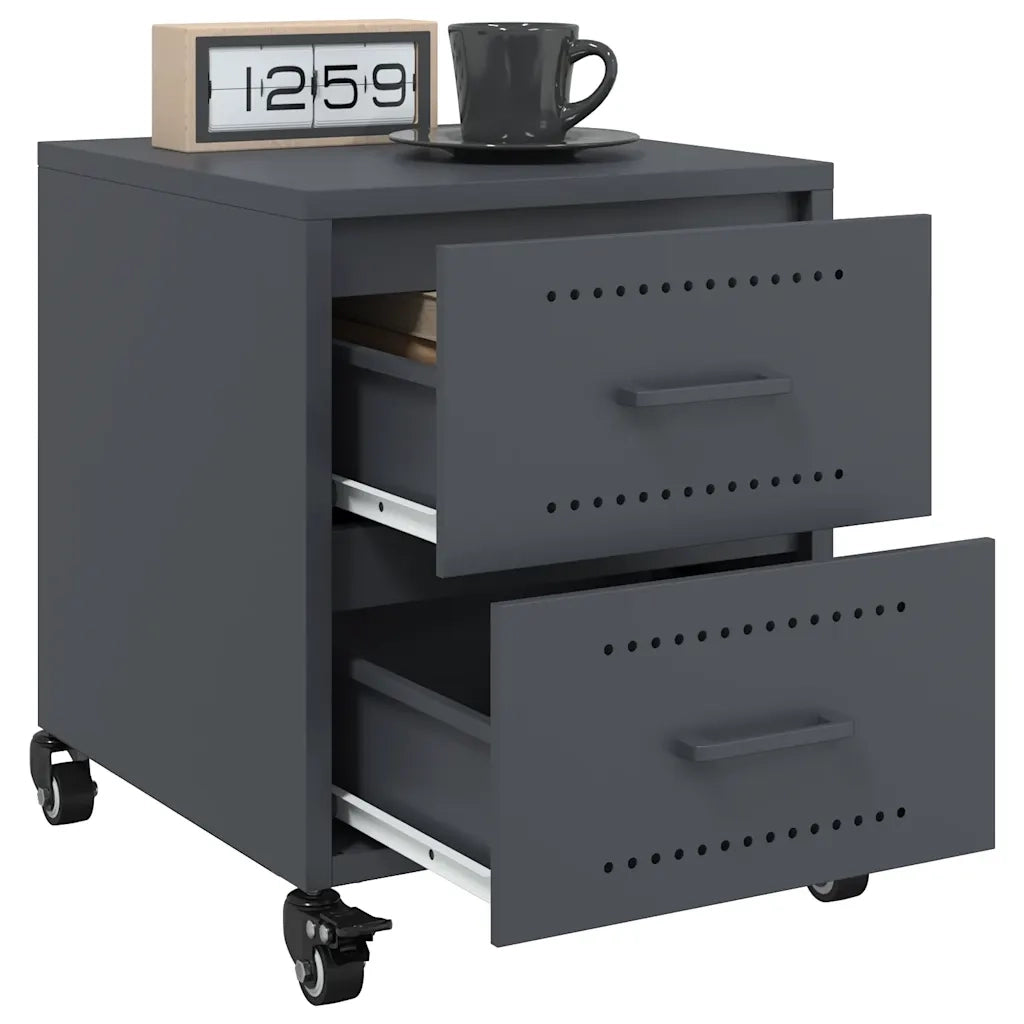 Comodini 2 pz Antracite 36x39x43,5 cm in Acciaio 846631