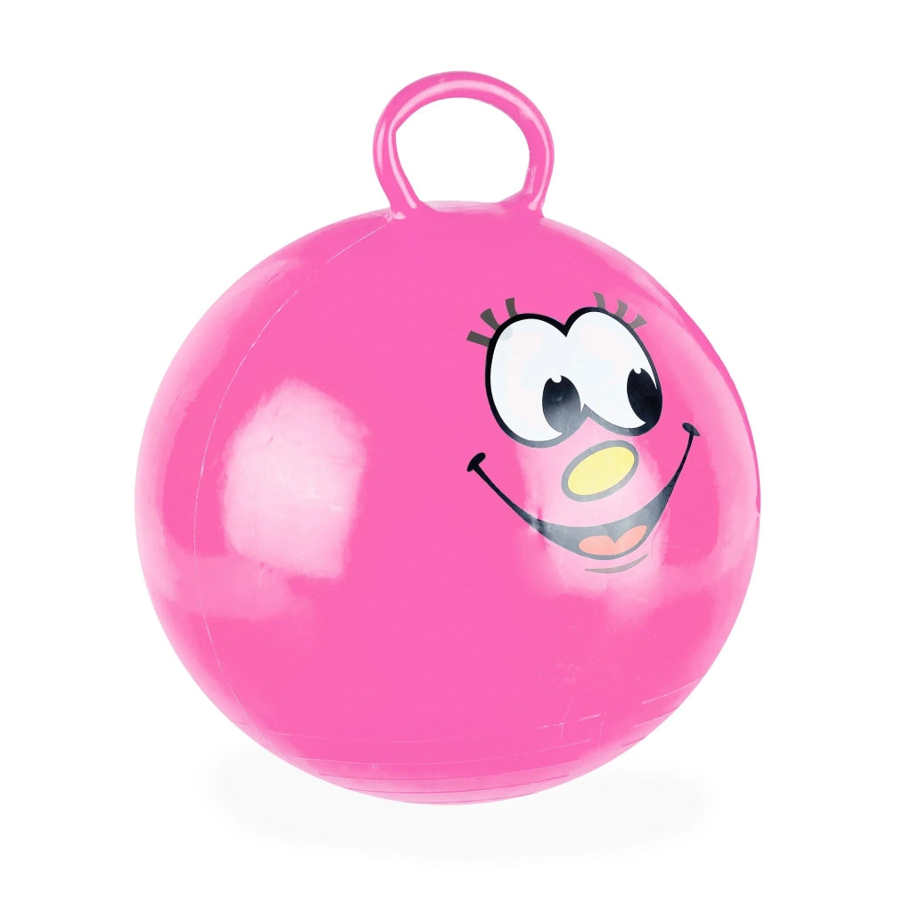 Palla salterina per bambini 55 x 45 cm con maniglia rotonda design colorato in PVC rosa 13_0011380