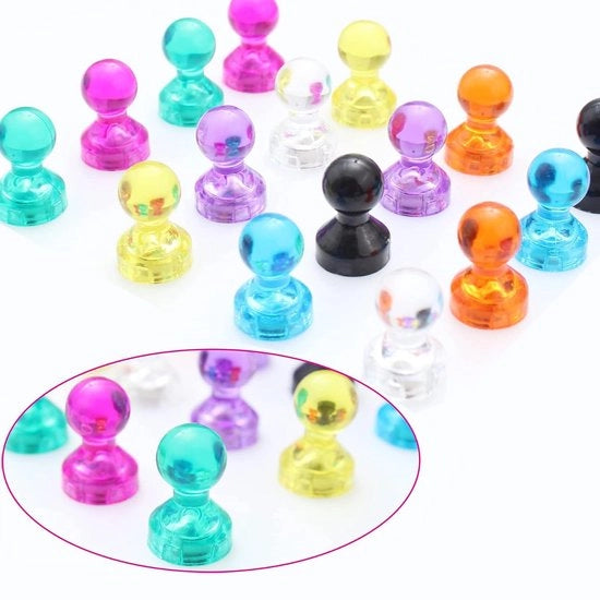 16 pezzi di piccoli magneti forti, magneti per lavagna, magneti colorati, magneti per lavagna, magneti per lavagna, scuola, ufficio, casa, magneti per frigorifero (8 colori)