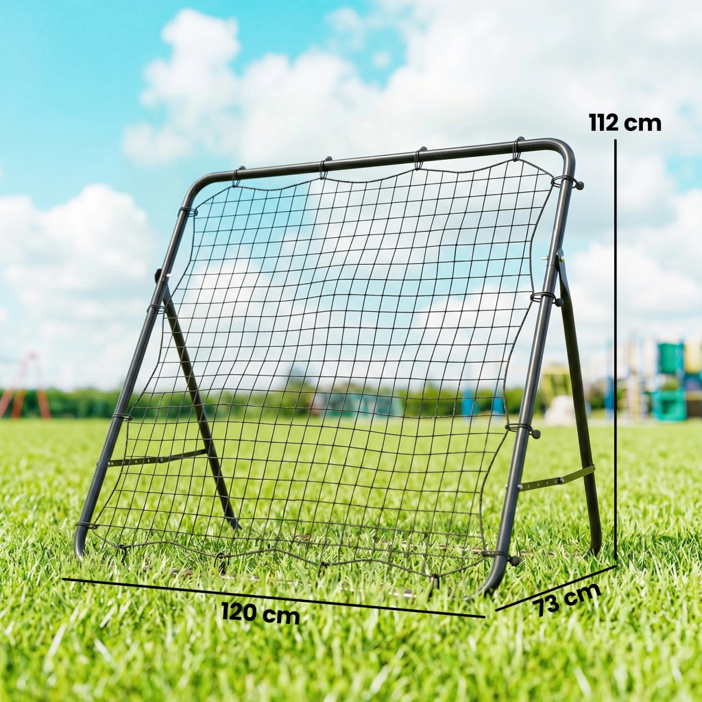 Rete da Calcio Pieghevole Regolabile ¨C Zephmum ¨C 120x73x112cm Nero