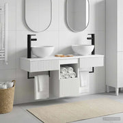 Set di mobili per il bagno 3 pz Bianco Legno ingegnerizzato 3405577