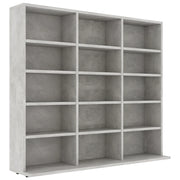 Mobile Porta CD Grigio Cemento 100x23x89,5 cm Legno Multistrato CFW1784325