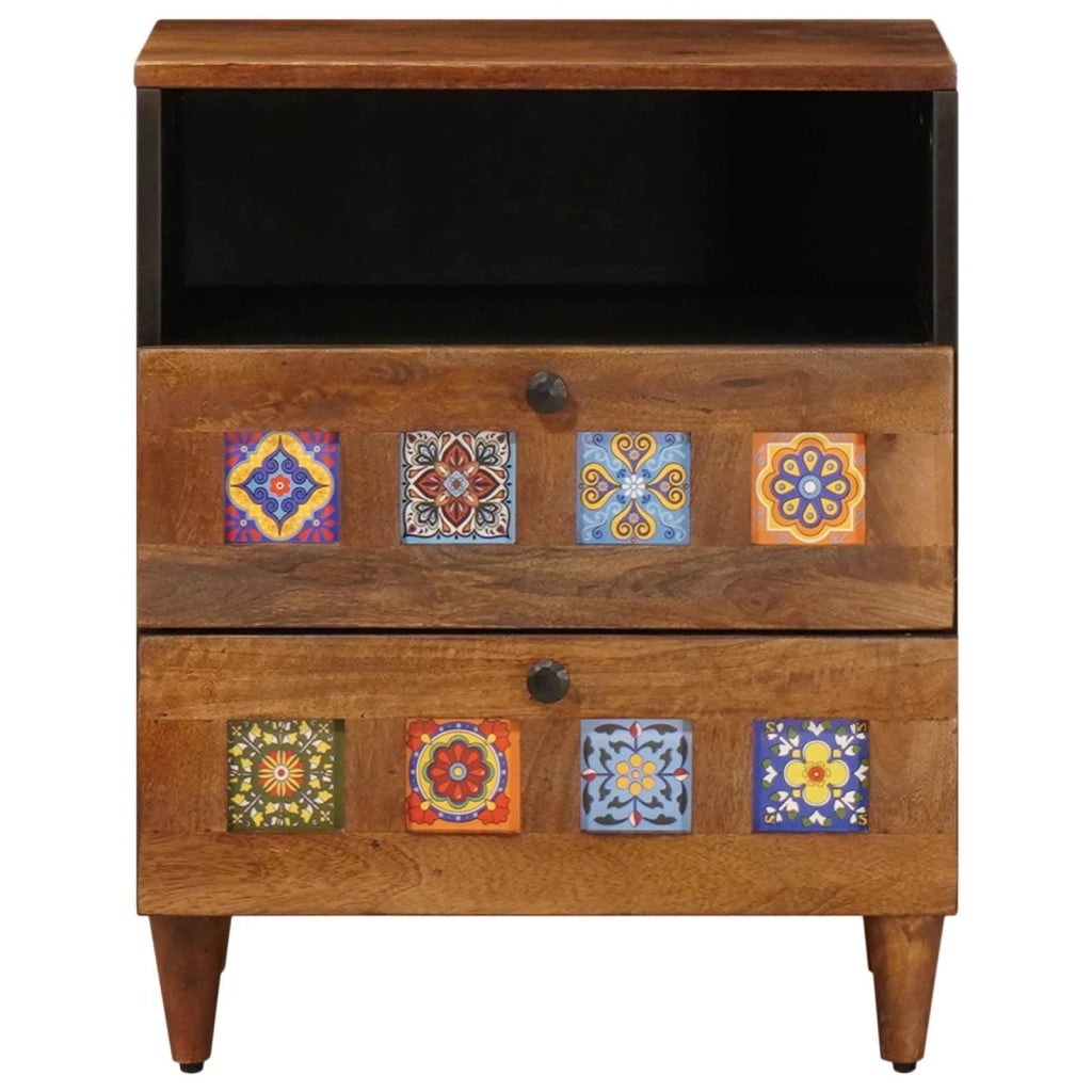 Armadio da Notte con cassetto Marrone 50 x 33 x 62 cm
