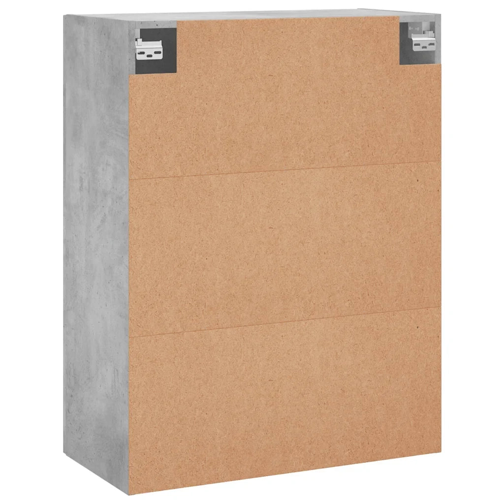 Mobile contenitore a parete pratico 69,5 x 34 x 90 cm in legno composito grigio cemento 02_0048573