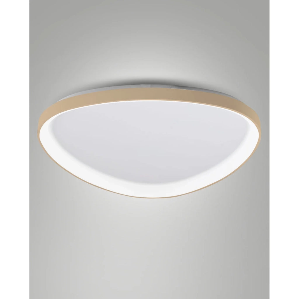 Quirk Plafon. Led Ottone Satin.D.800