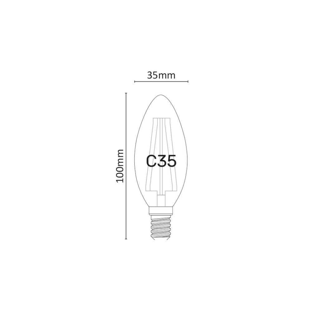 Lampadina a Led Oliva Dimmerabile 6W 2700K E14