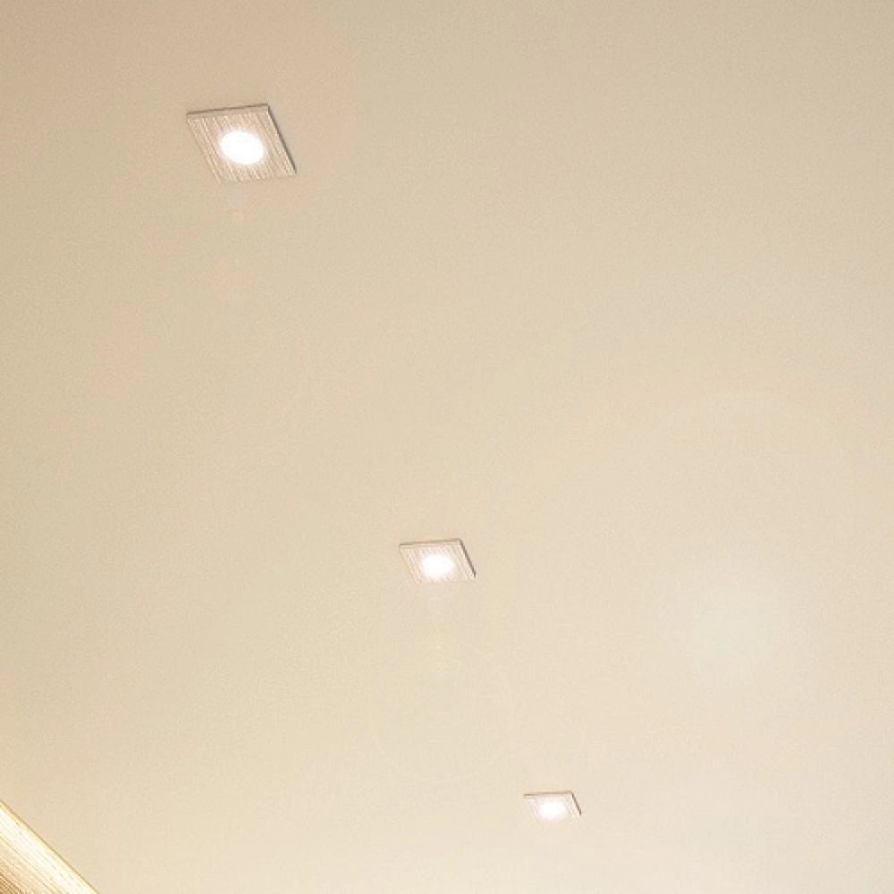 Faretto da incasso ASTOR SQ alluminio pettinato 230V GU10 50W IP65
