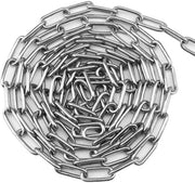 Catena in acciaio inossidabile - Anelli saldati - Leggera e portatile - Argento - Ideale per DIY e catene per cani - Adatta per uso all'aperto