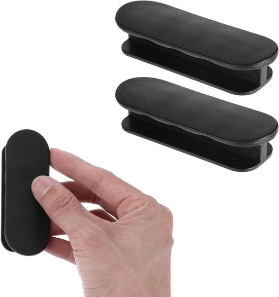 Maniglie autoadesive 6 pezzi per armadi cucina - ante e finestre - maniglie per ante scorrevoli in ABS - maniglie per mobili in nero.
