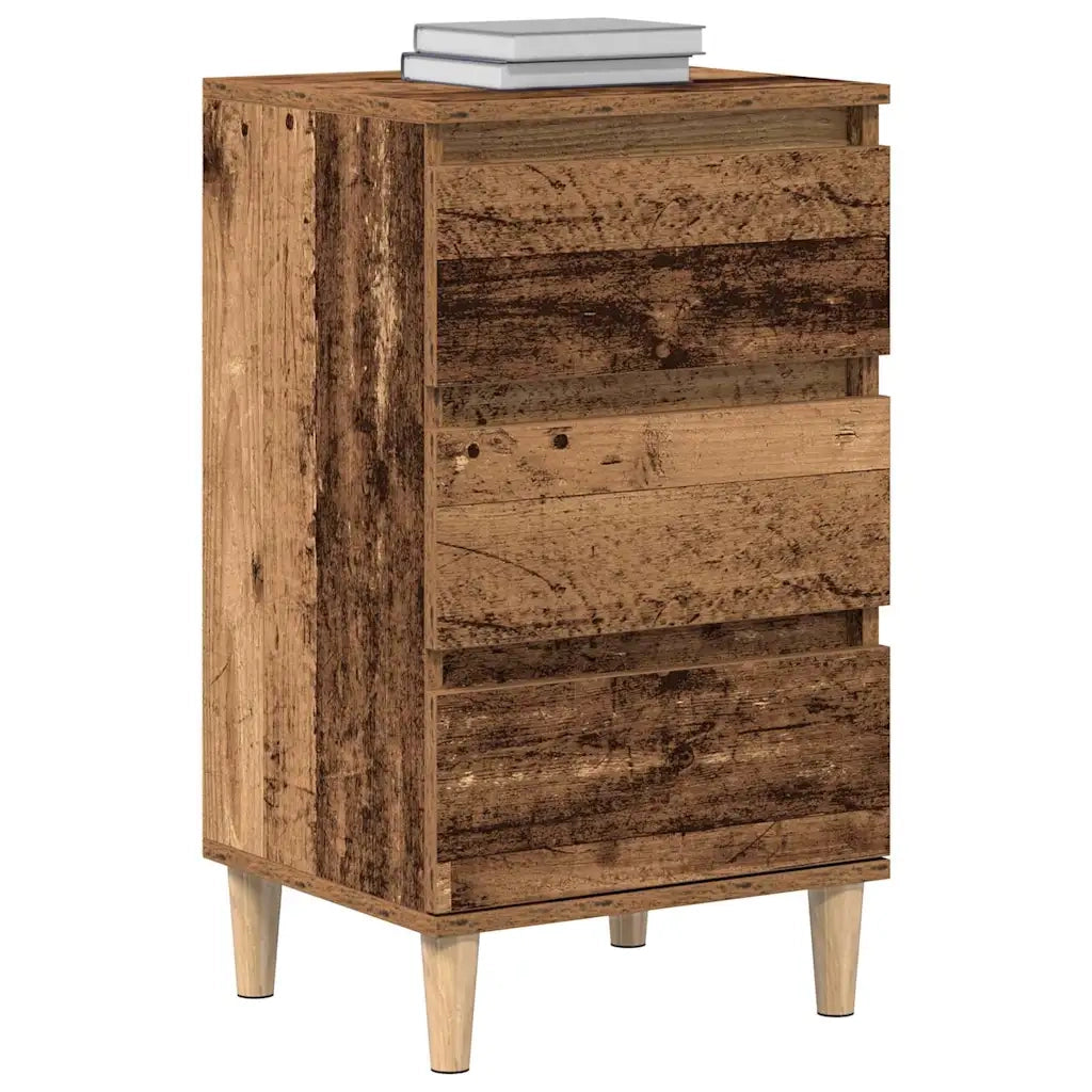 Armadio da Notte con cassetto Legno vecchio 40 x 35 x 70 cm 863427