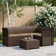 Divano da Giardino 4 Posti con Cuscini Aspetto Rattan PP 3443968