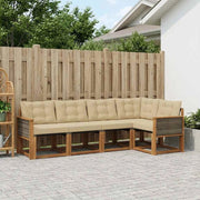 Set di divani da esterno 5 pz Naturale e Beige 3381949