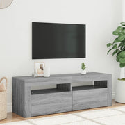 Mobile Porta TV con Luci LED Grigio Sonoma 120x35x40 cmcm 815688