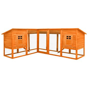 Conigliera per Esterni Grande Marrone in Legno Massello Abete cod mxl 50264
