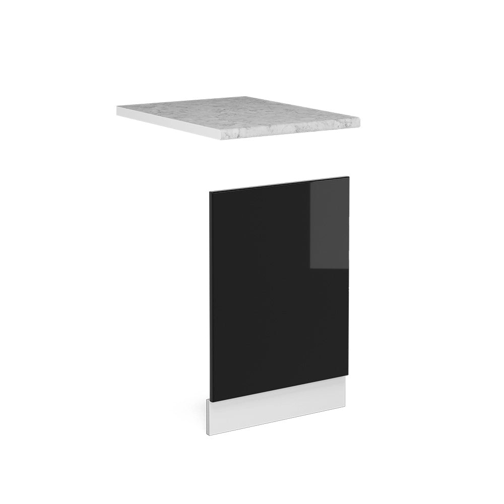 Vicco Pannello frontale Nero lucido/Bianco 45 cm PL Marmo