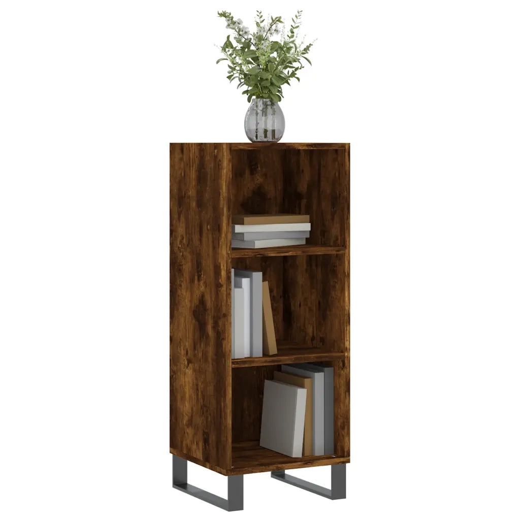 Credenza Rovere Fumo 34,5x32,5x90 cm in Legno Multistrato 828761