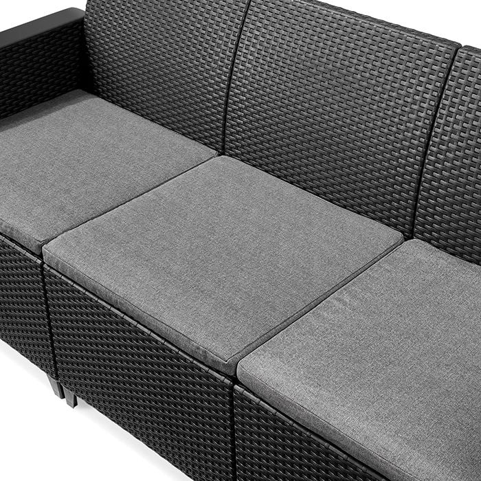 Set da Giardino Keter Emma 1 Divano 3 Posti Poltrone 1 Tavolino