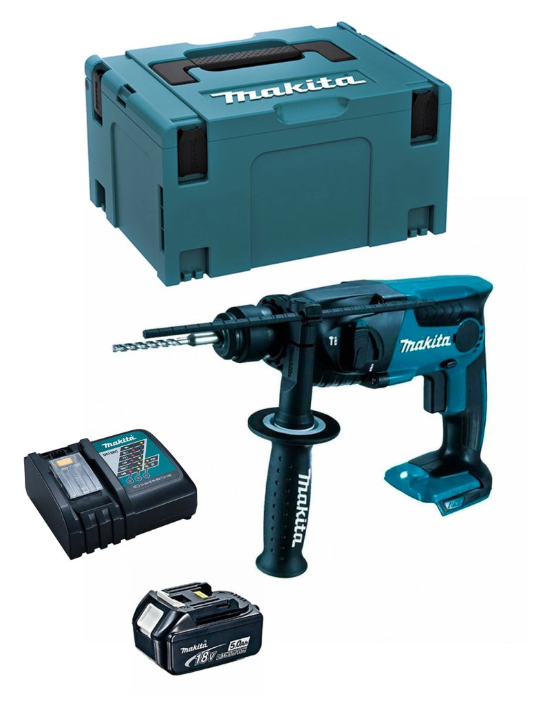 Tassellatore MAKITA DHR165RTJ1 (1 x 5,0 Ah + DC18RC + MAKPAC 3)