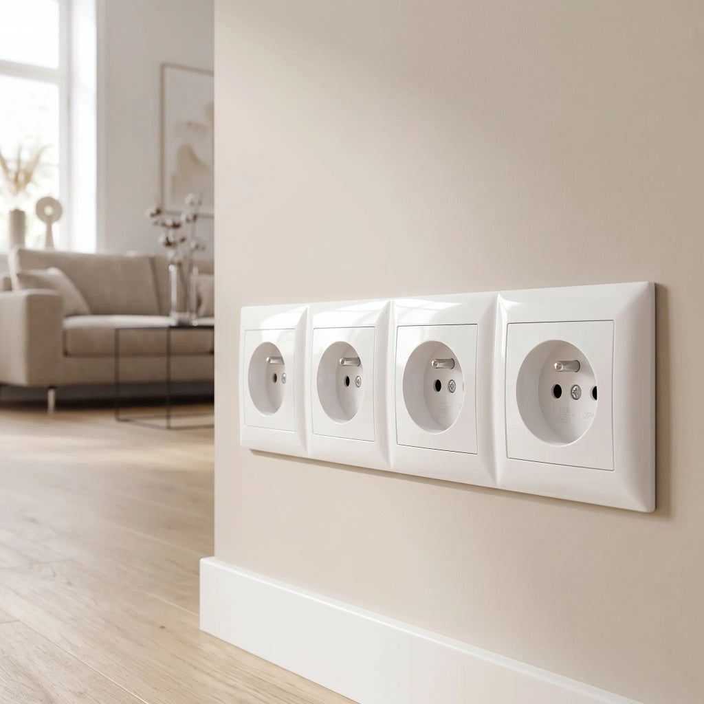 Placca Quadrupla Per Prese Oste Jnh016-4f White