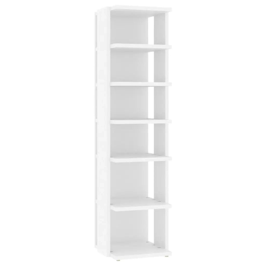 Scarpiere 2 pz Bianche 27,5x27x102 cm in Legno Multistrato 808486