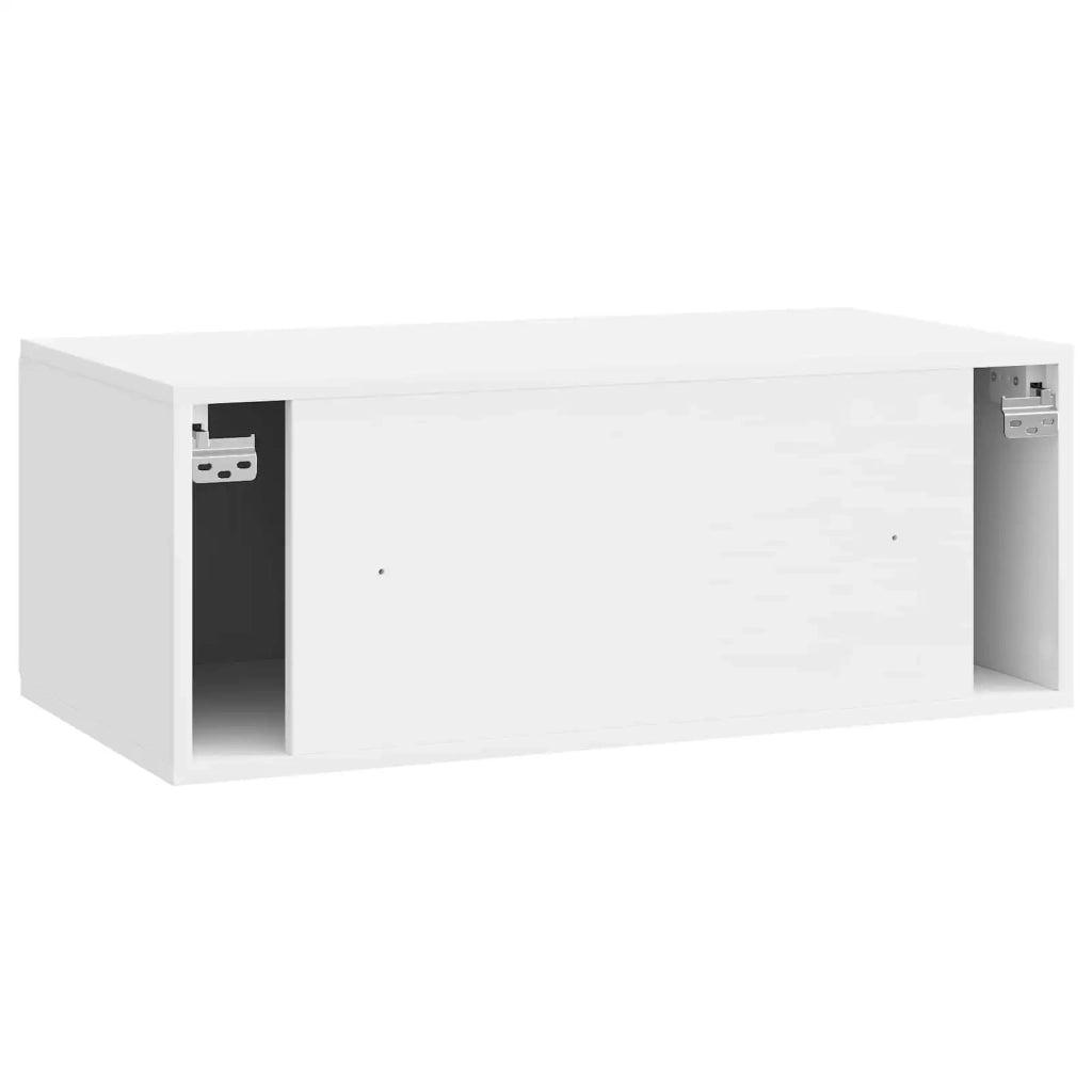 Mobile Porta TV da Muro Bianco Lucido 78,5 x 41 x 30 cm 898349