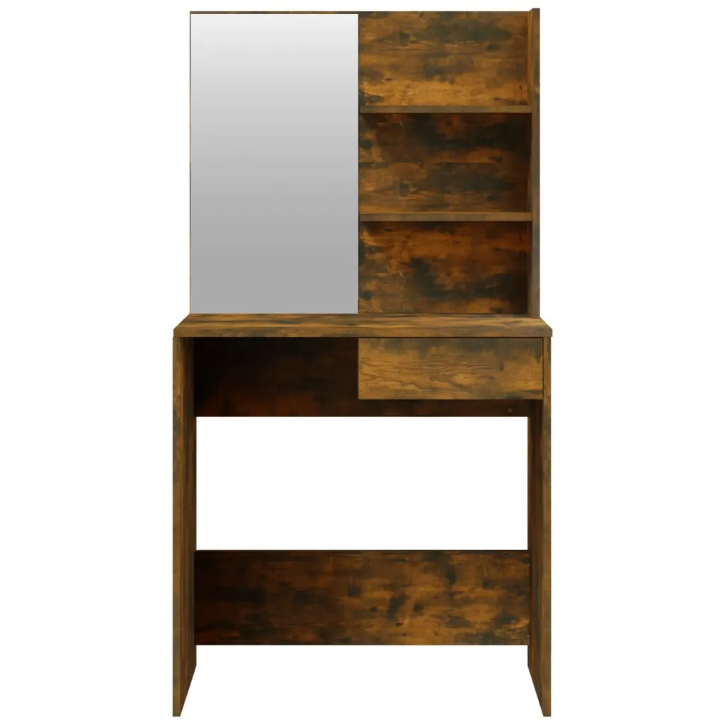 Set Tavolo da Toeletta Rovere Fumo 74,5x40x141 cm cod mxl 65354