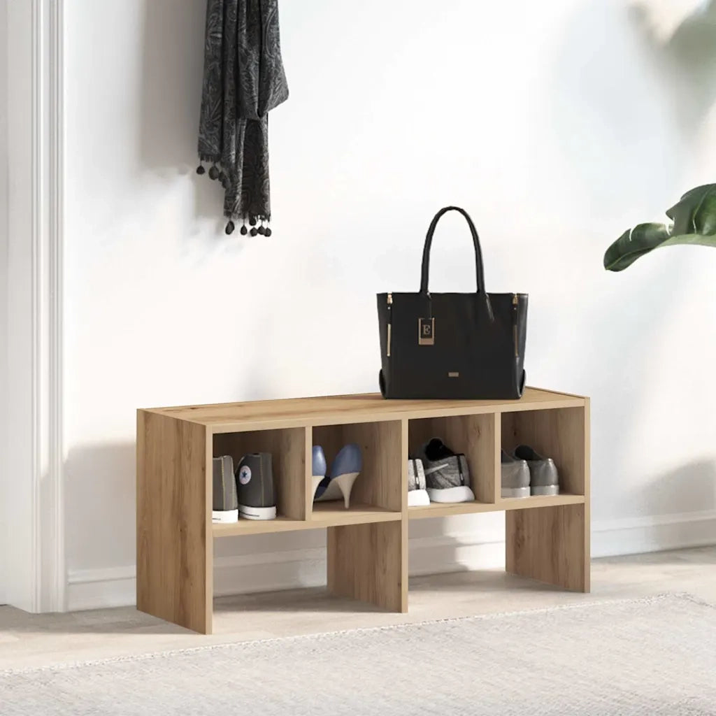 Scarpiera Impilabile-Scaffale per scarpe Rovere Artigianale 89,5x30x40 cm