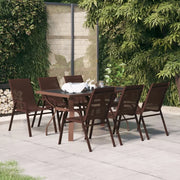 Set da Pranzo da Giardino 7 pz Marrone e Nero cod mxl 69802