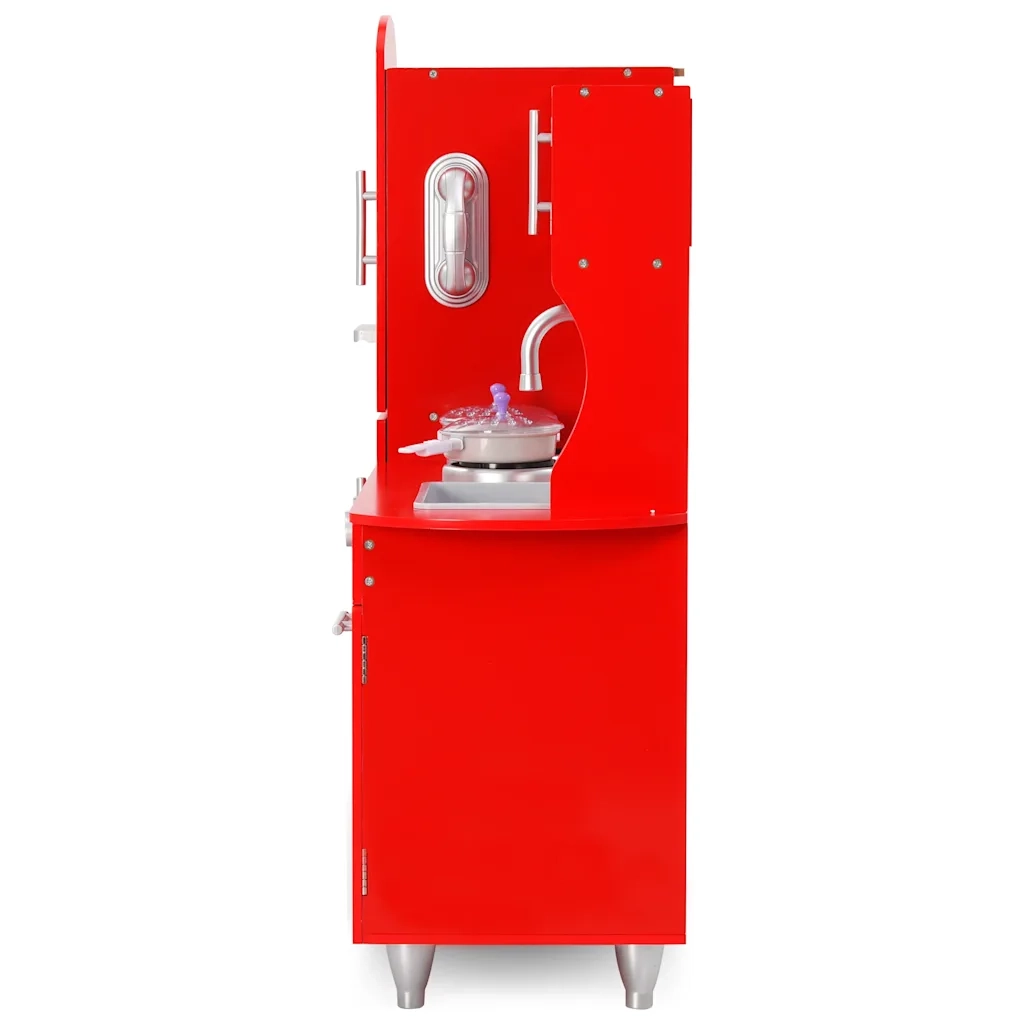 Cucina Giocattolo per Bambini in MDF 84x31x89 cm Rossa 80253