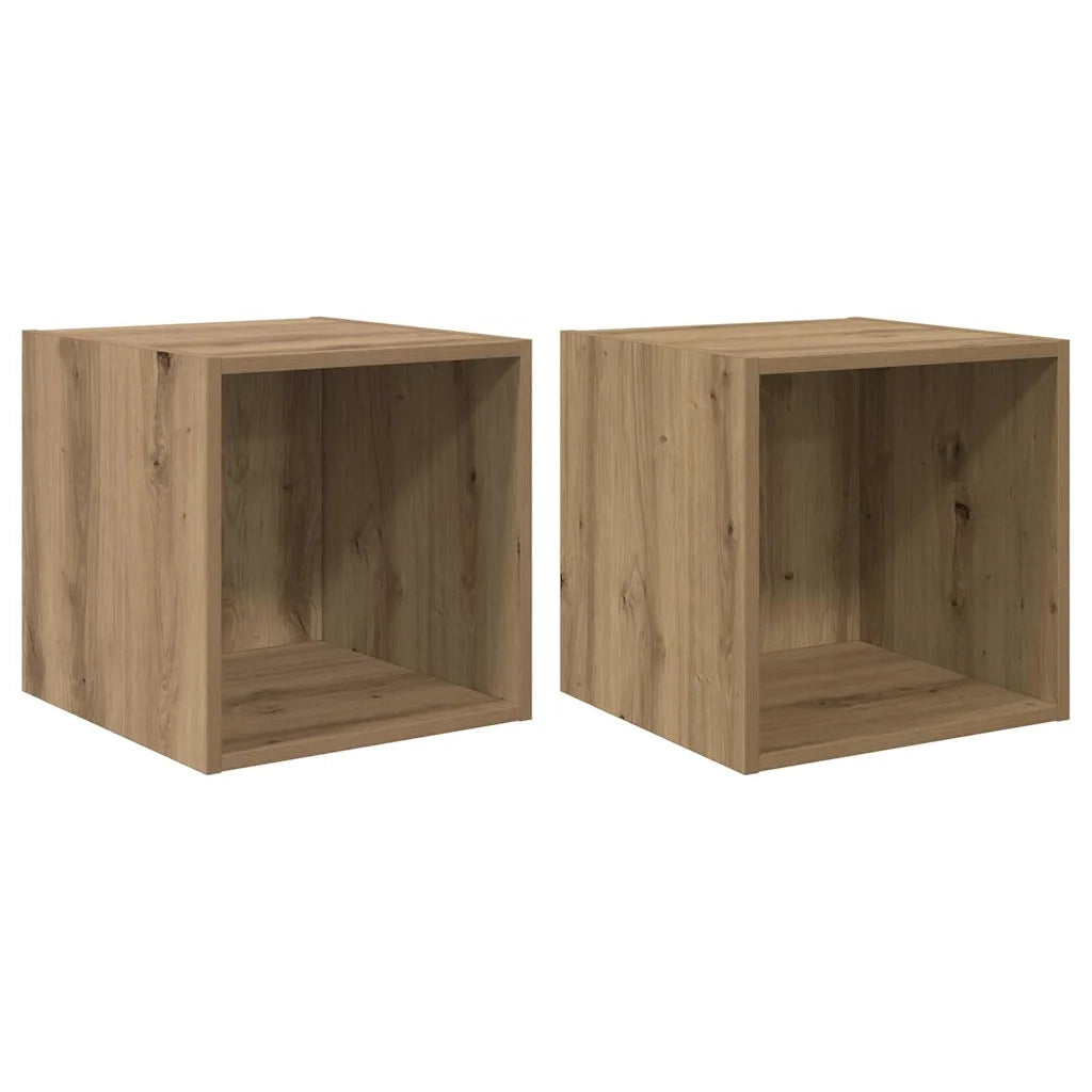 Armadietto a muro 2 pcs Rovere artigianale 37 x 37 x 37 cm 875075